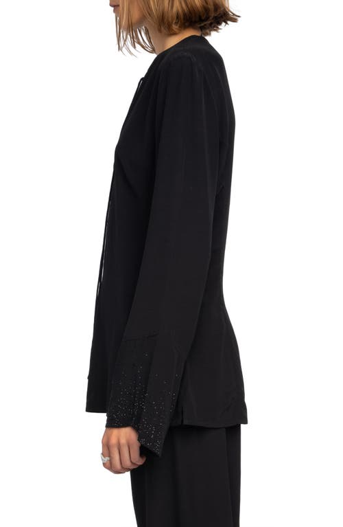 Zadig & Voltaire Turi Crystal Embellished Tunic In Black