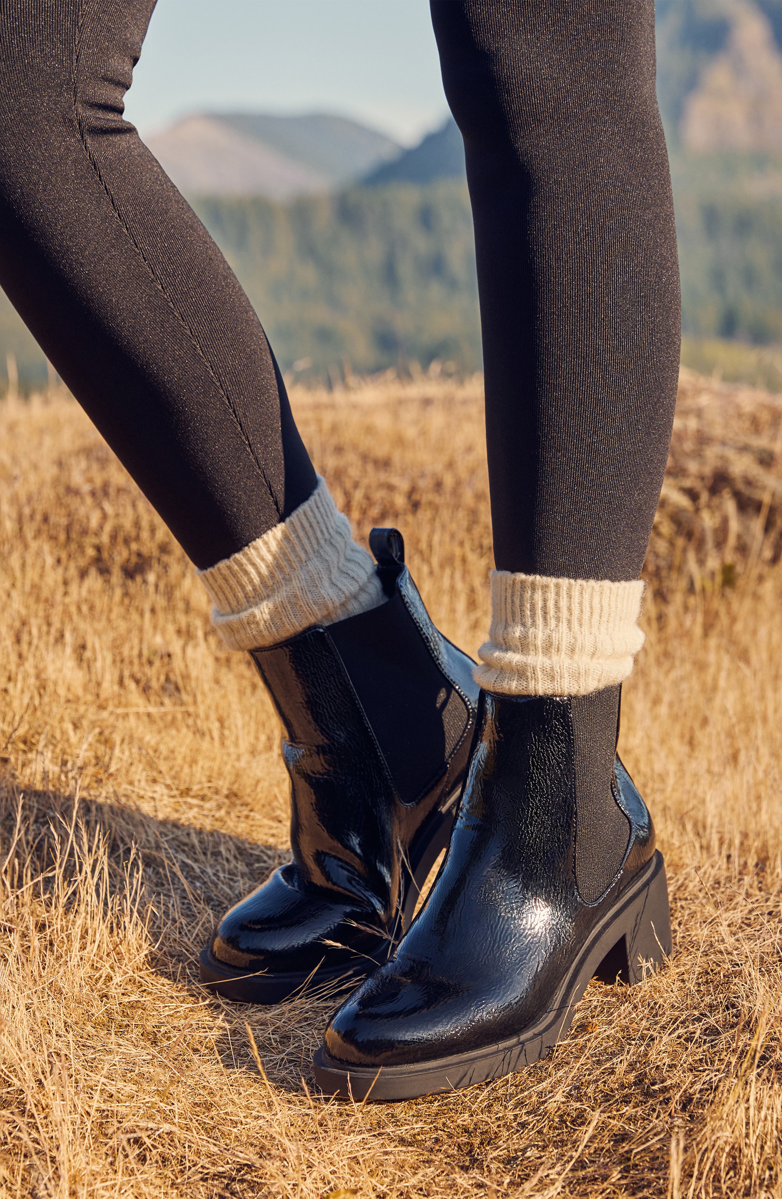 André Assous Gemma Chelsea Boot, Alternate, color, Black Patent