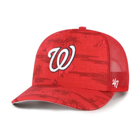Men's '47 Red Washington Nationals Fiji Trucker Adjustable Hat