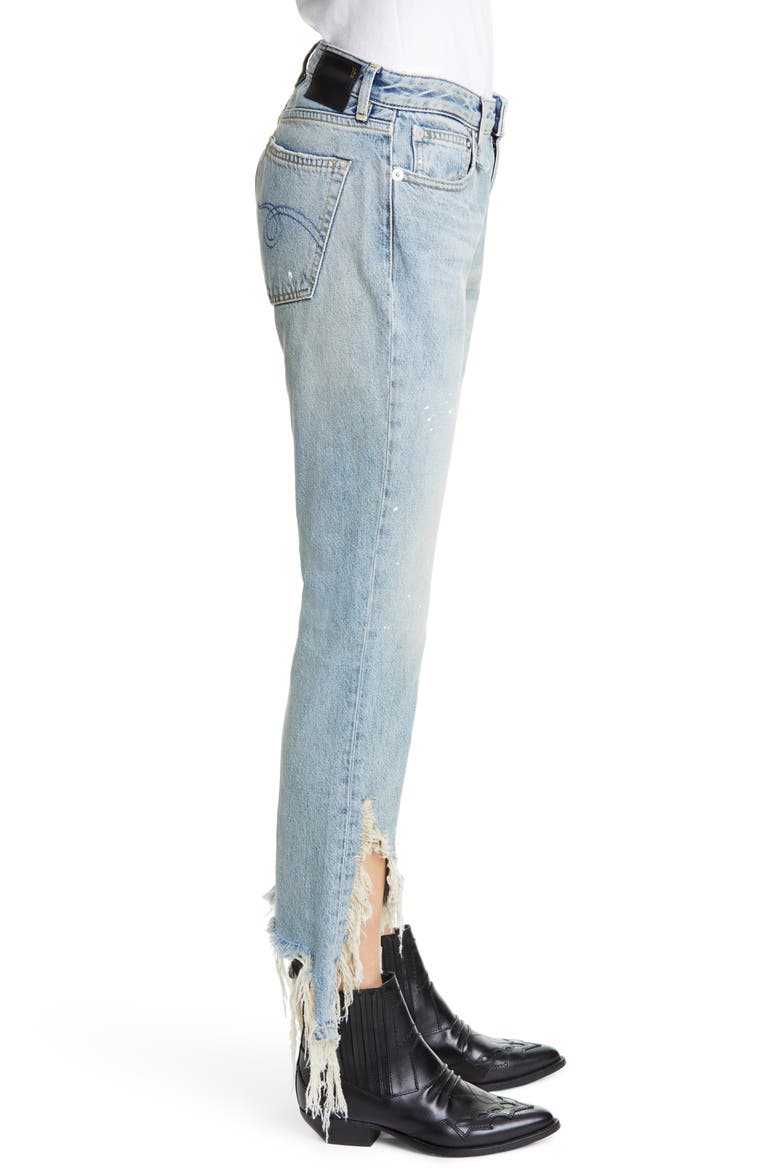 Spiral Kick Ripped Bootcut Jeans, Alternate, color, CHERYL