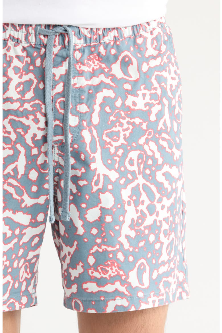 Ashford Abstract Print Stretch Cotton Shorts, Alternate, color, CITADEL PORCELIN ROSE