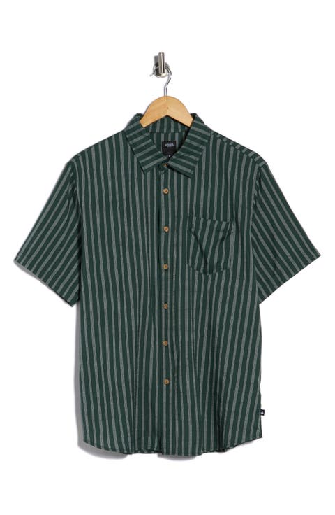 Venice Yarn Dyed Slub Short Sleeve Button-Up Shirt