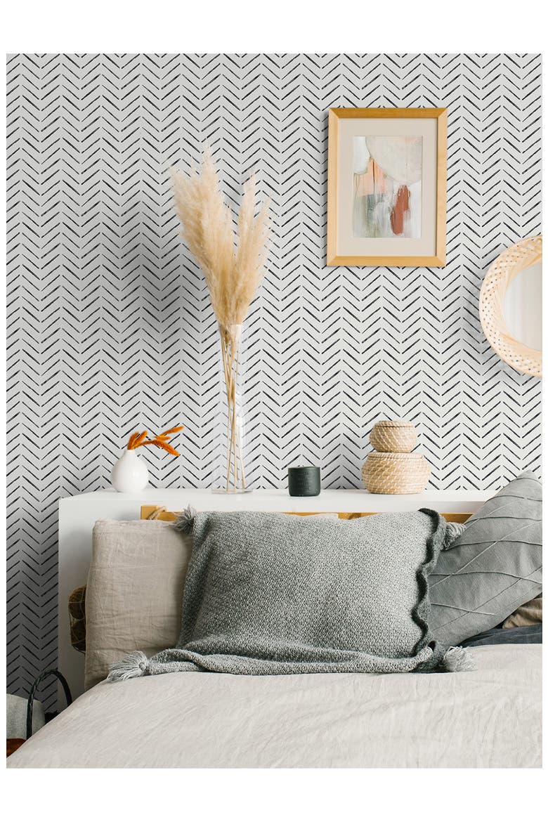 Holden Chevron Wallpaper, Alternate, color, BLACK