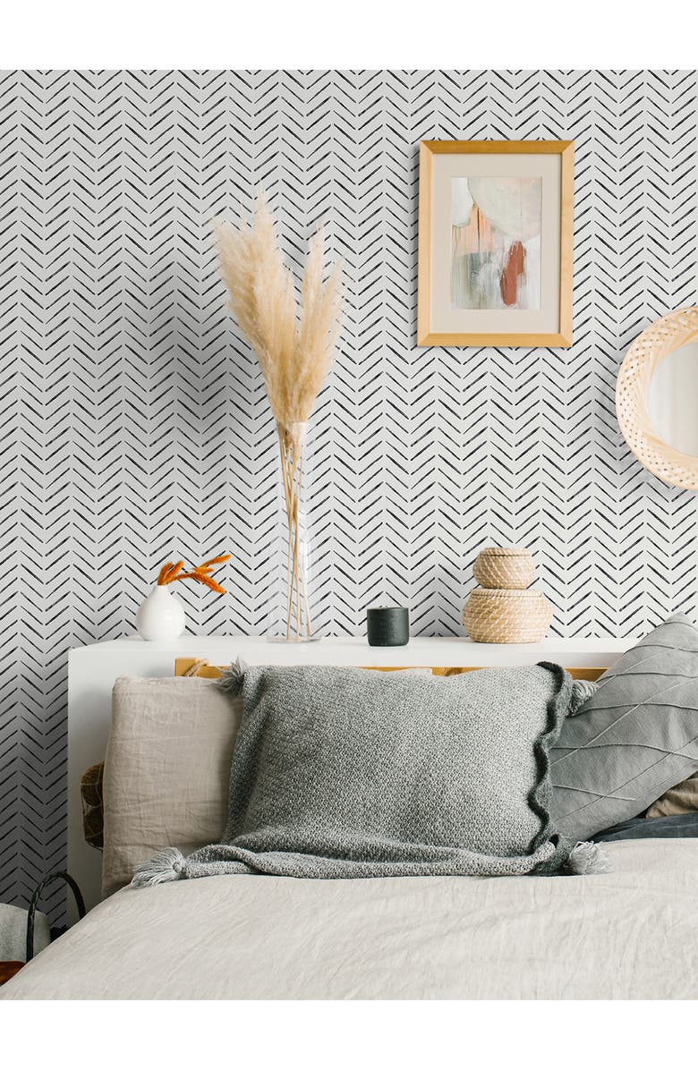 Wallpops Holden Chevron Wallpaper, Alternate, color, Black