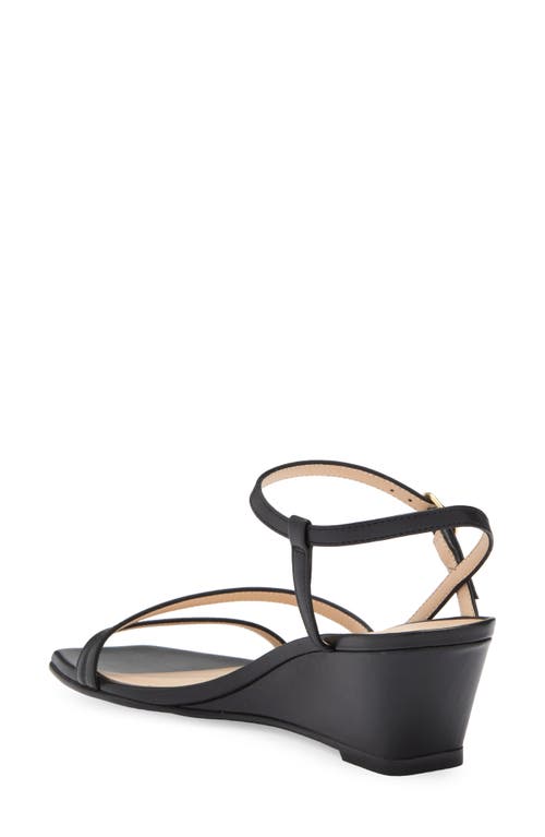 Stuart Weitzman Oasis 50 Wedge Sandal In Black