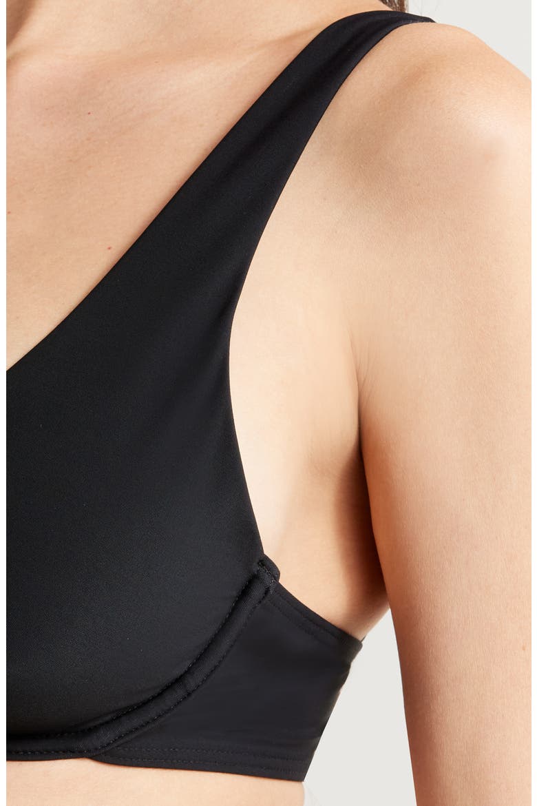 Gracie Underwire Bikini Top, Alternate, color, BLACK