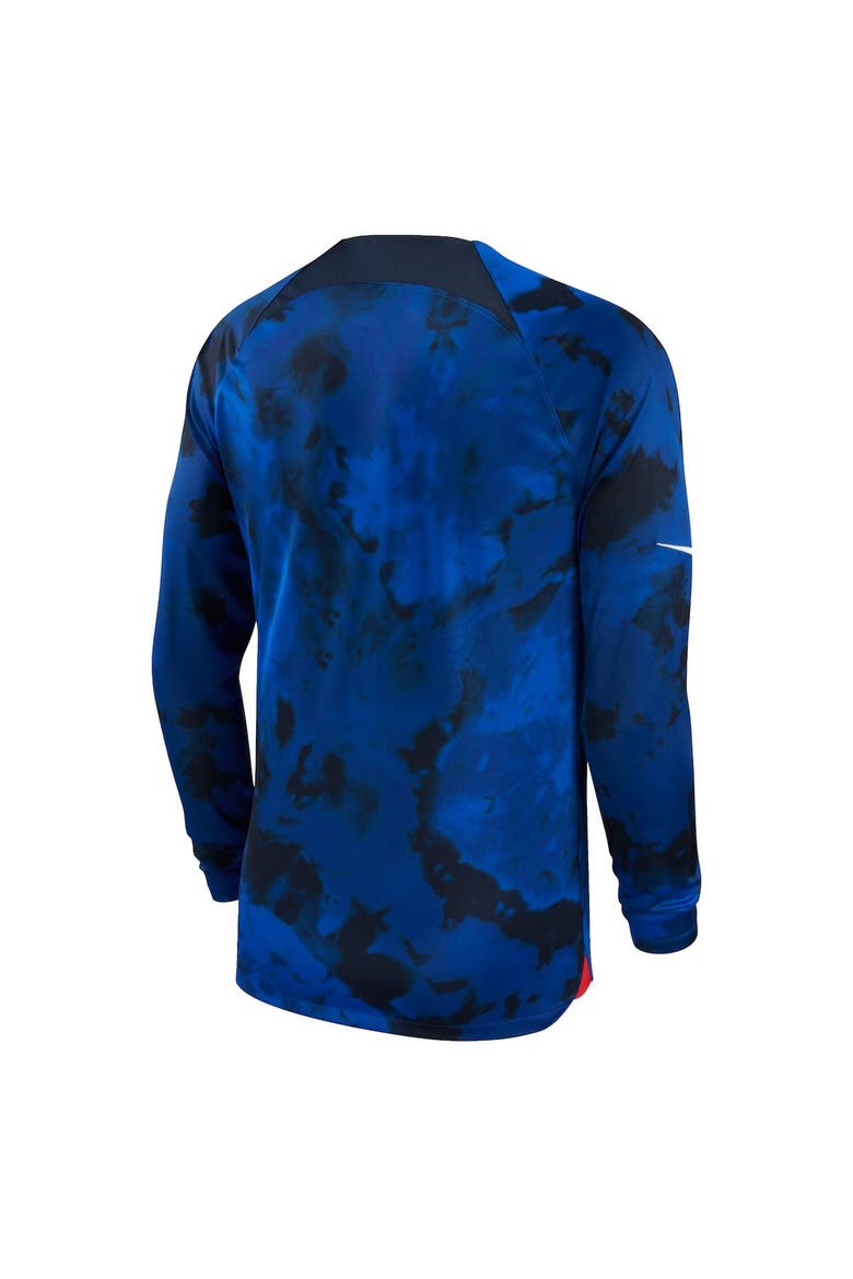 Men's Nike Blue USMNT 2022/23 Away Breathe Stadium Replica Blank Long Sleeve Jersey, Alternate, color, Blue