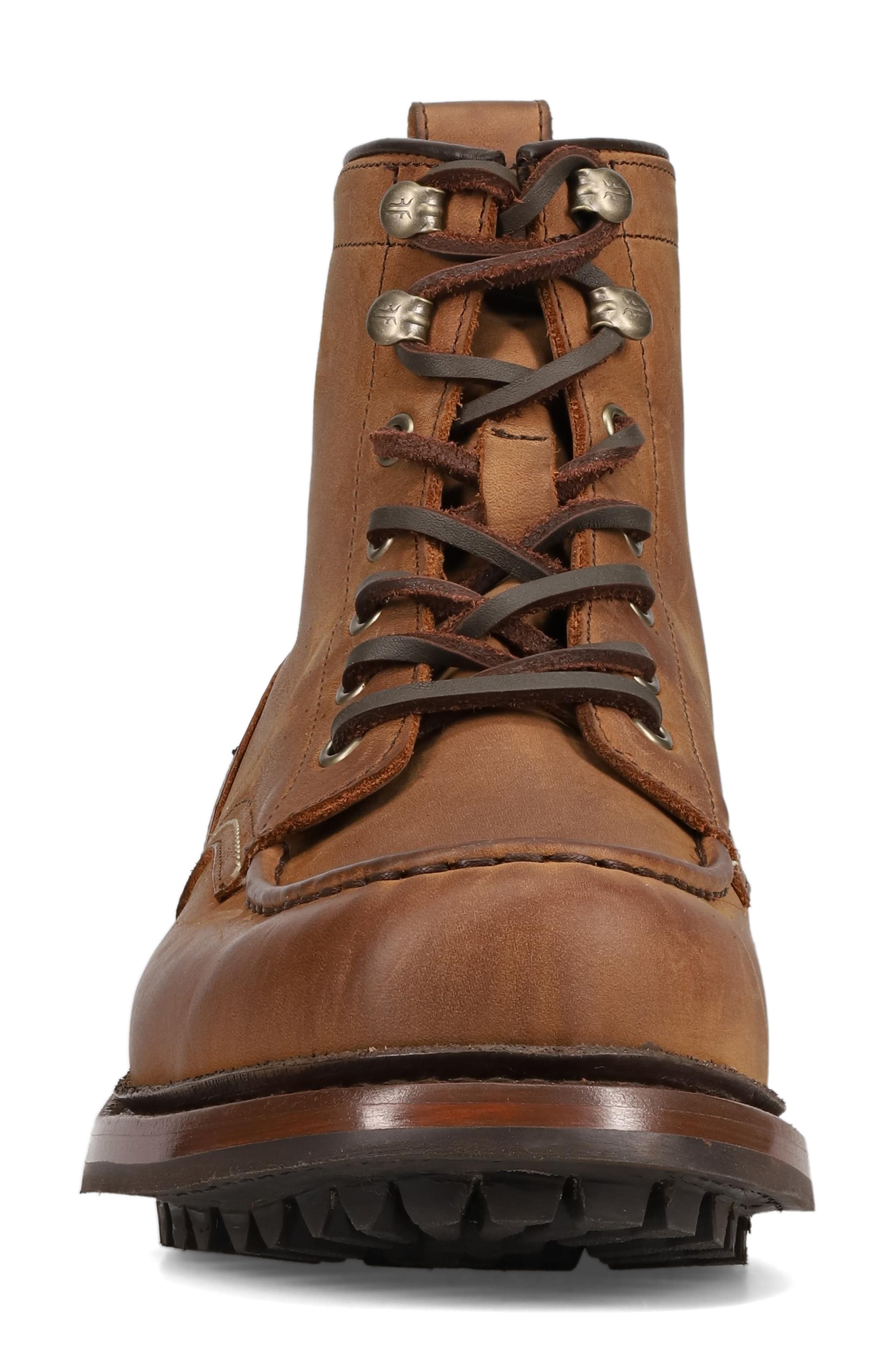 Frye Hudson Lace-Up Work Boot, Alternate, color, Tan Tan
