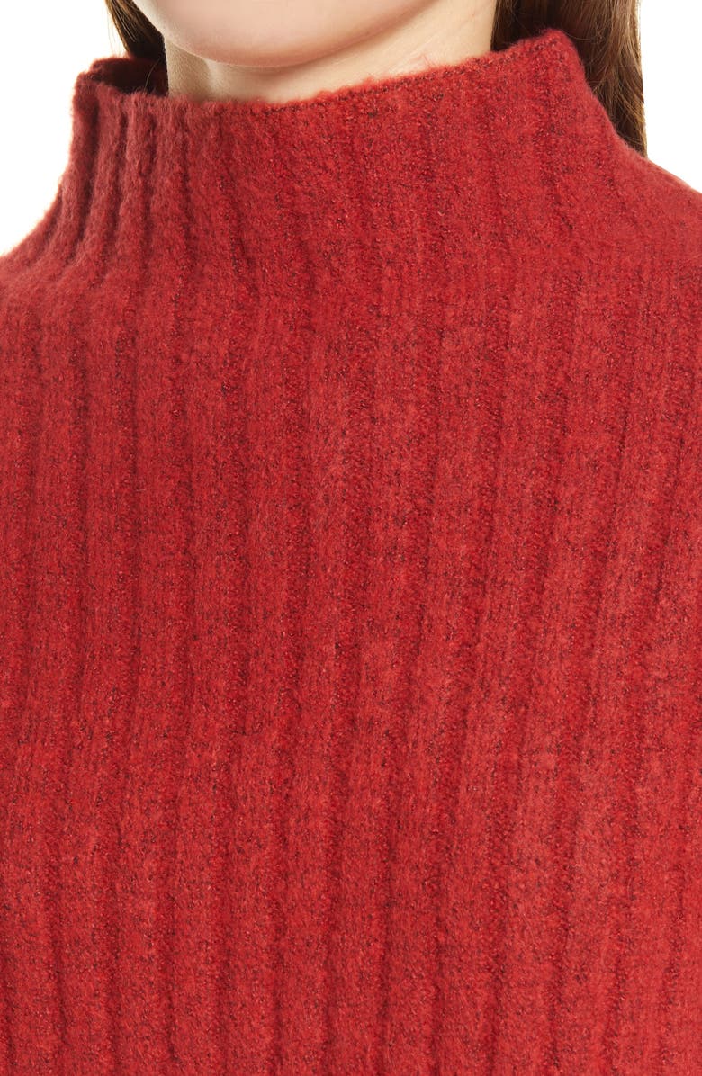 Open Edit Oversize Mock Neck Tunic Sweater, Alternate, color,