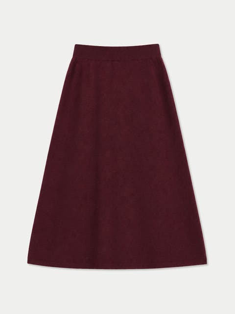 Cashmere Knitted Midi Skirt