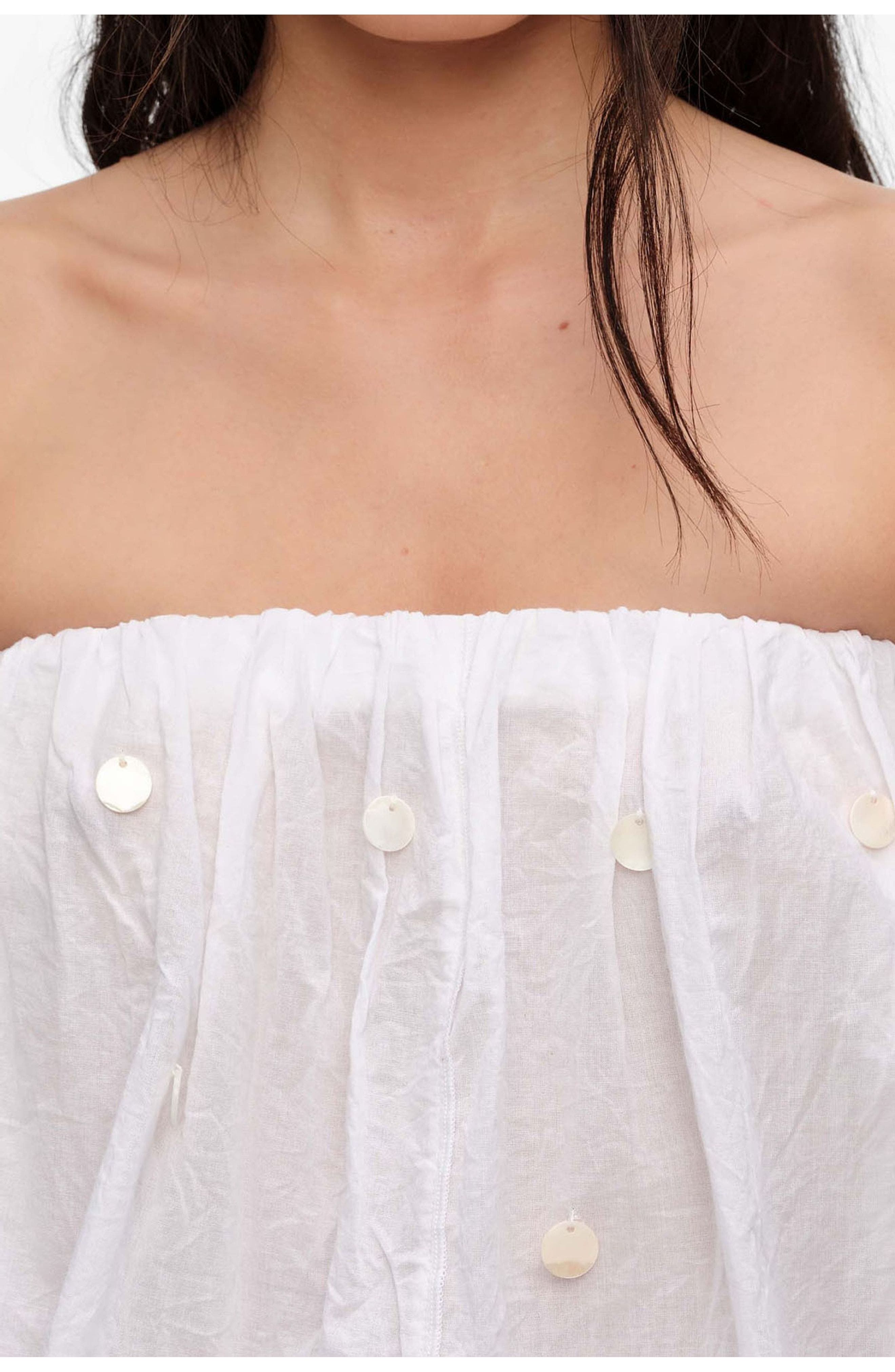 Ruched Strapless Top - image 2