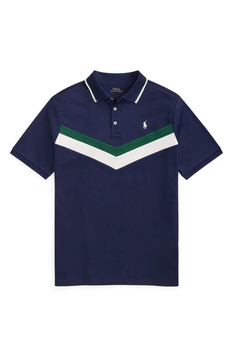 Polo Ralph Lauren Chevron Classic Fit Soft Cotton Polo, Alternate, color, Newport Navy
