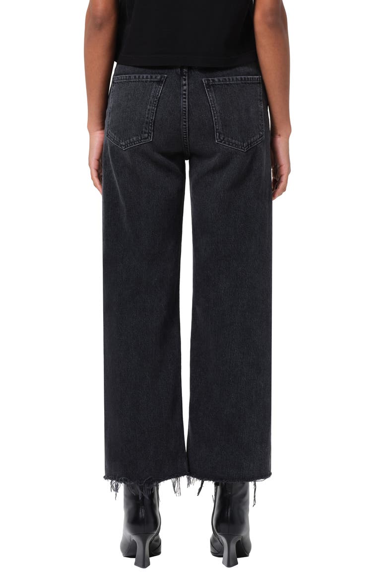 Ren High Waist Ankle Wide Leg Jeans, Alternate, color, ARCANE WORN MEDIUM BLACK