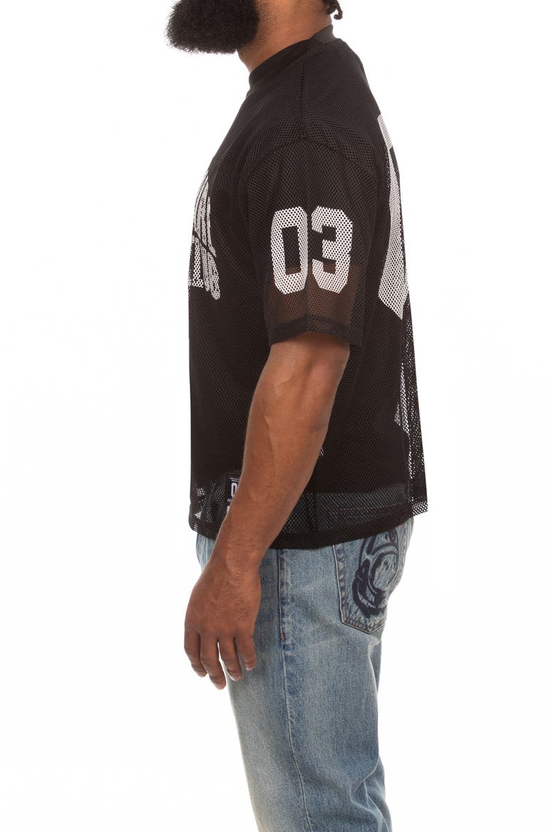 Varsity Mesh Graphic T-Shirt, Alternate, color, BLACK