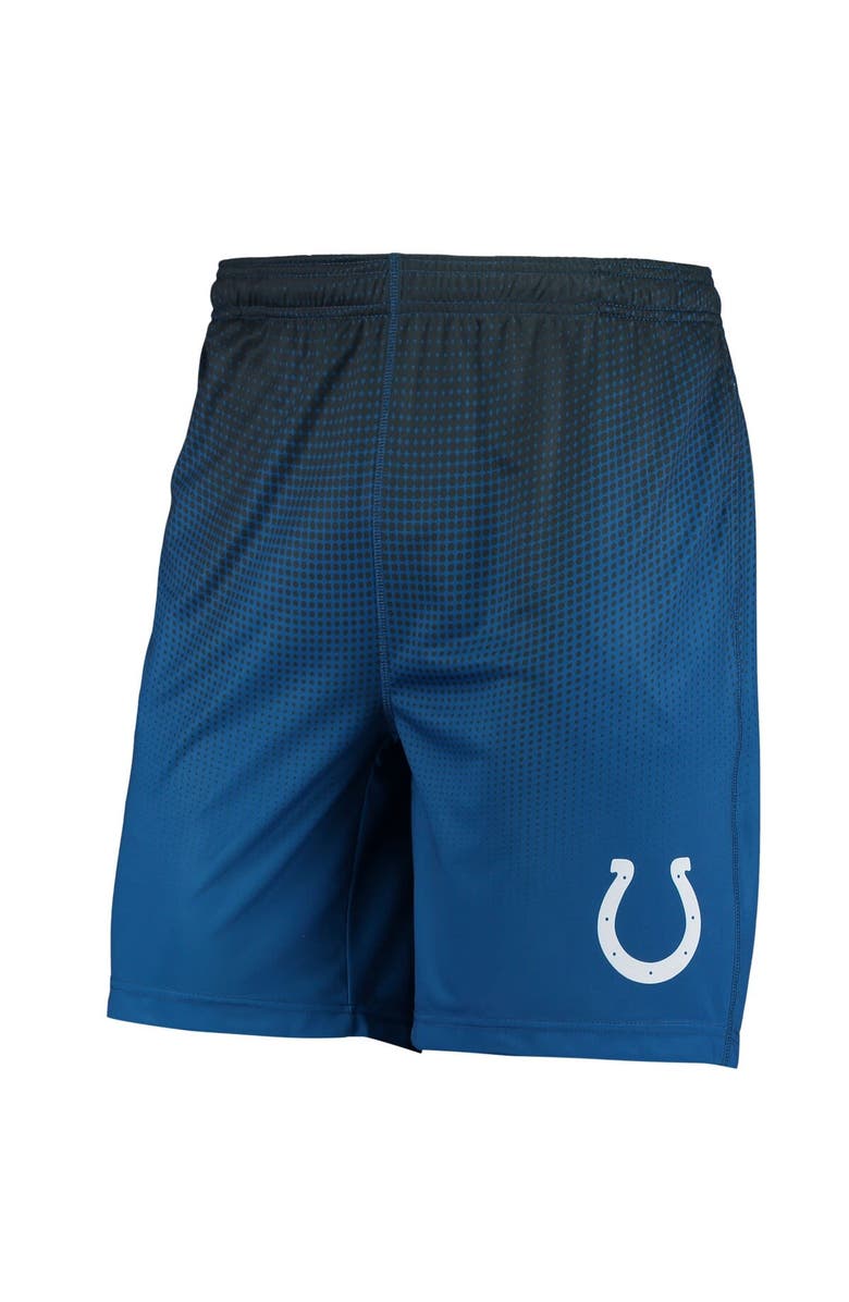 FOCO Men's FOCO Royal/Black Indianapolis Colts Pixel Gradient Training Shorts, Alternate, color,