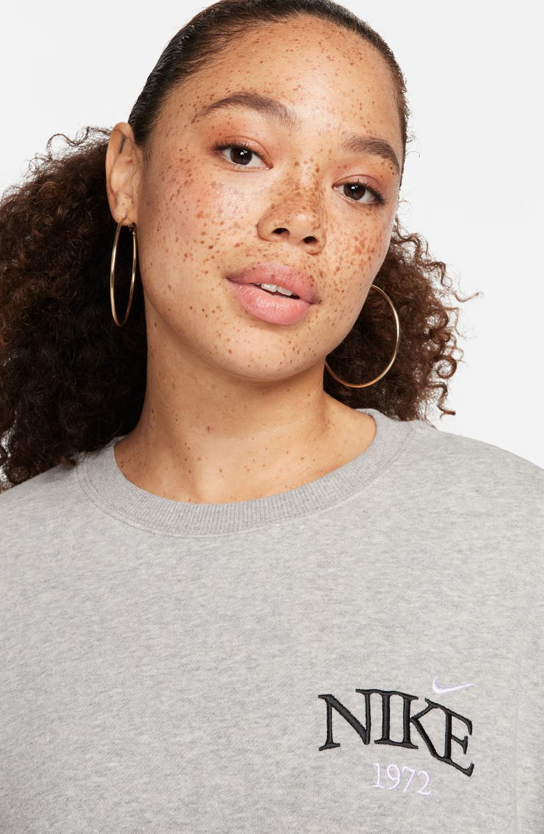 Nike Phoenix Fleece Varsity Oversize Crewneck Sweatshirt, Alternate, color,