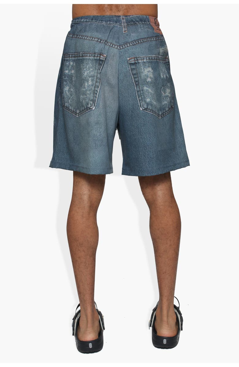 THE CELECT Dumb Printed Denim Short, Alternate, color, Denim