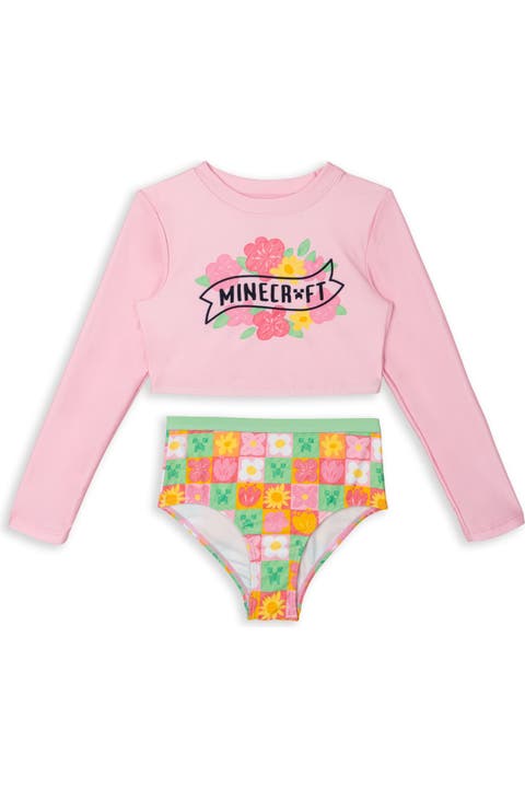 Cropped 2-piece Rash Guard And Bikini Set (little Kid & Big Kid)