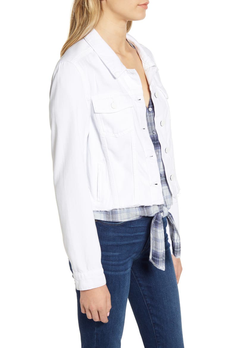 Relaxed Vivienne Denim Jacket, Alternate, color, CRSP WHT