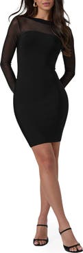 Marciano Selin Mesh Yoke Bandage Minidress