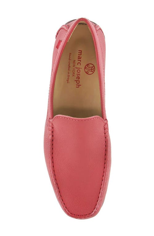 Marc Joseph New York Broadway Leather Venetian Driver Loafer In Pink