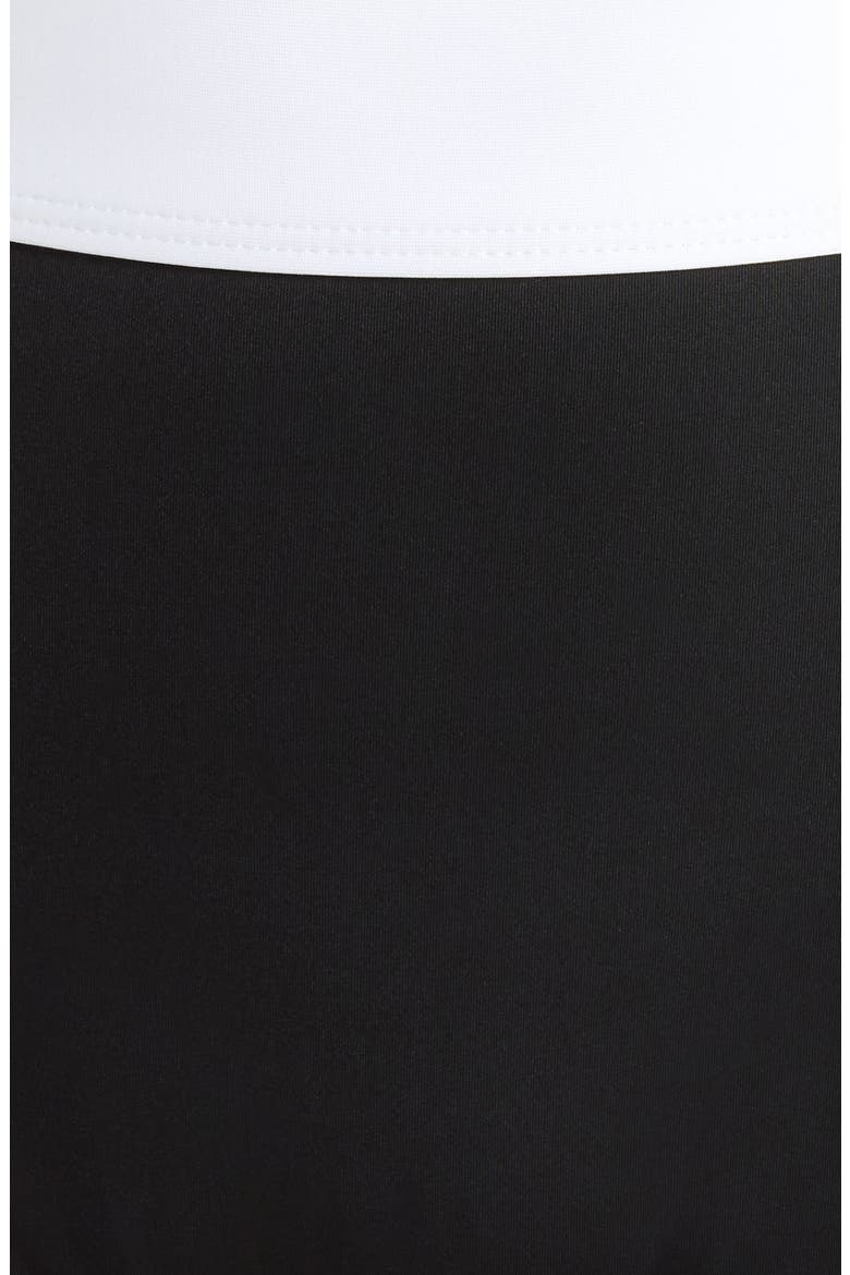 Banded High Waist Swim Briefs, Alternate, color, BLACK