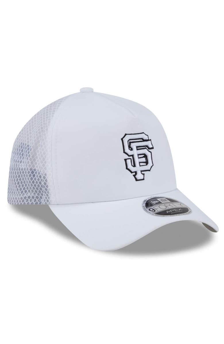 New Era Men's New Era White San Francisco Giants 2026 Batting Practice Apex 9FORTY Adjustable Trucker Hat, Alternate, color, White