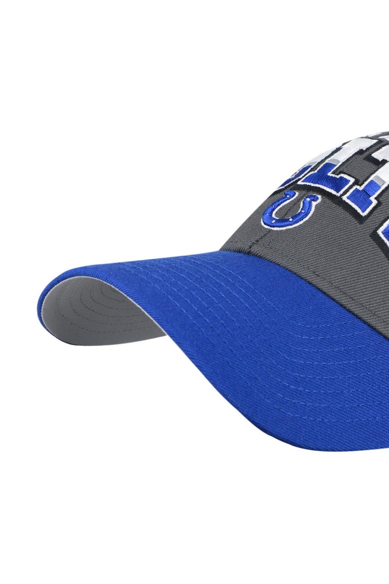 Men's '47 Charcoal Indianapolis Colts Split Block MVP Adjustable Hat, Alternate, color, Charcoal
