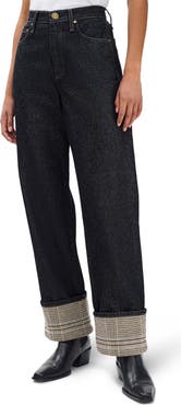 rag & bone Shea Cuffed High Waist Ankle Straight Leg Jeans