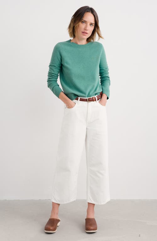 Seasalt Cornwall Greeb Rocks Merino Wool Blend Crewneck Sweater In Green