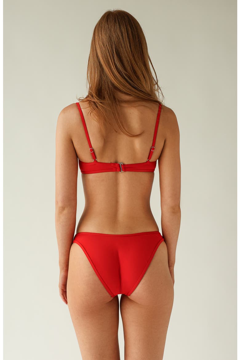 West Coast Underwire Bikini Top, Alternate, color, Chili