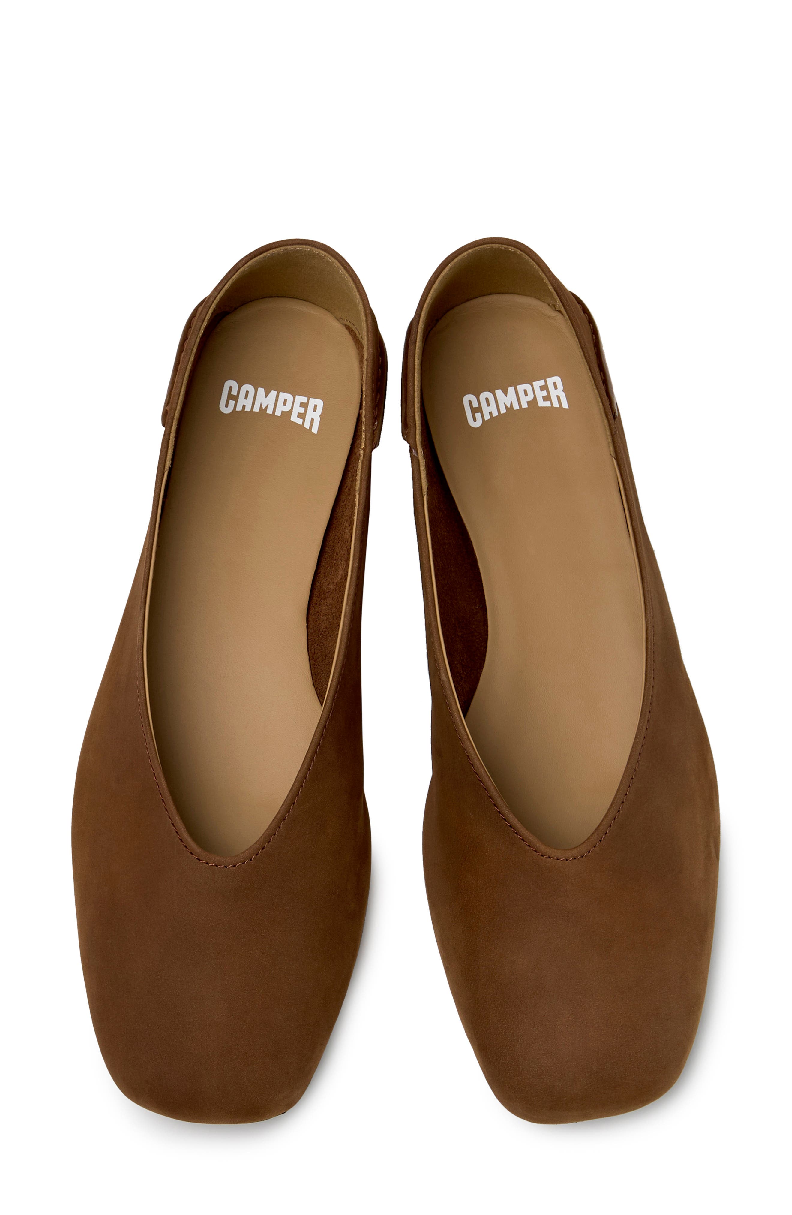 Casi Myra Ballerina Flat, Alternate, color, MEDIUM BROWN