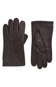 Bruno Magli Cashmere Lined Leather Touchscreen Gloves