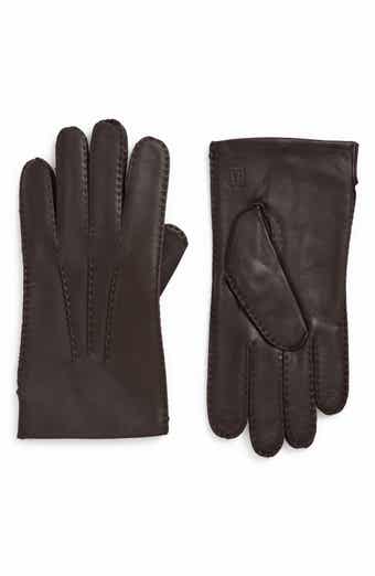 Bruno Magli Cashmere Lined Leather Touchscreen Gloves