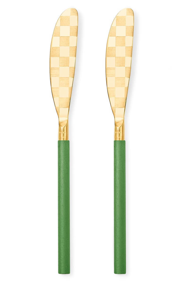 MACKENZIE CHILDS Emerald Spreader Set, Main, color, Emerald