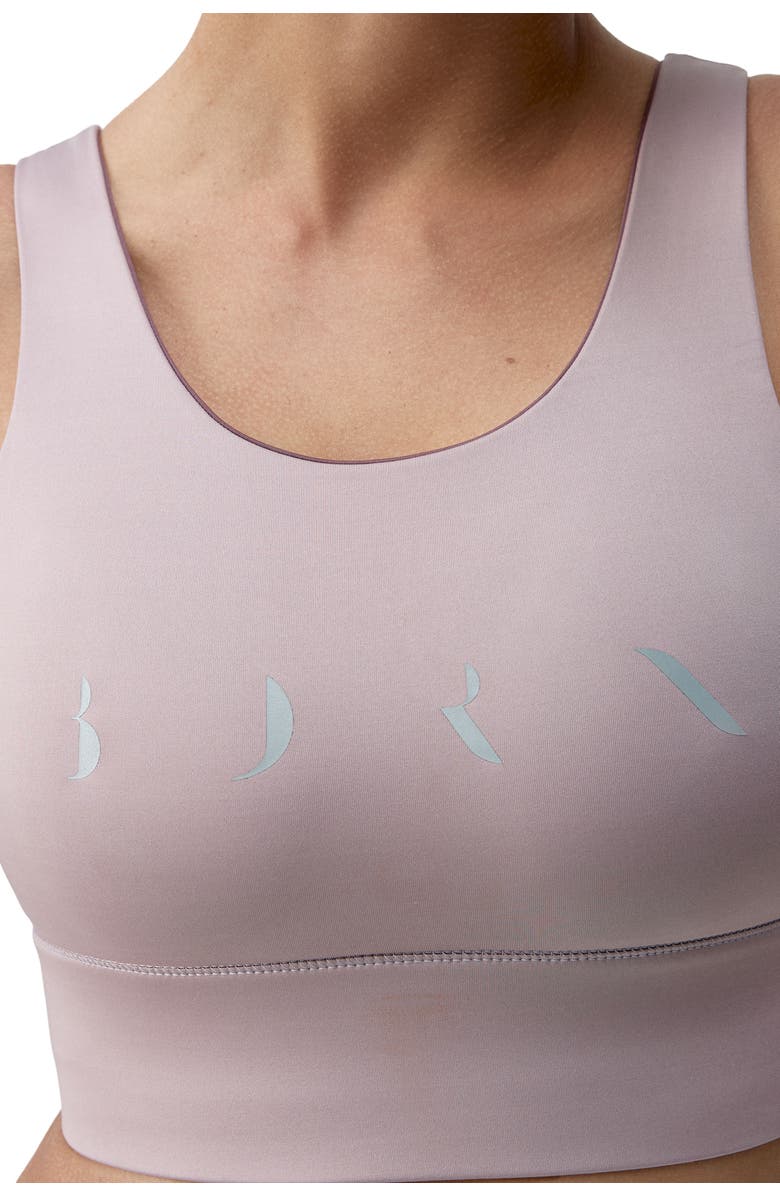 Born Living Yoga Maiko Medium Support Performance Sport Top, Alternate, color, Tuscany/Deep Rose