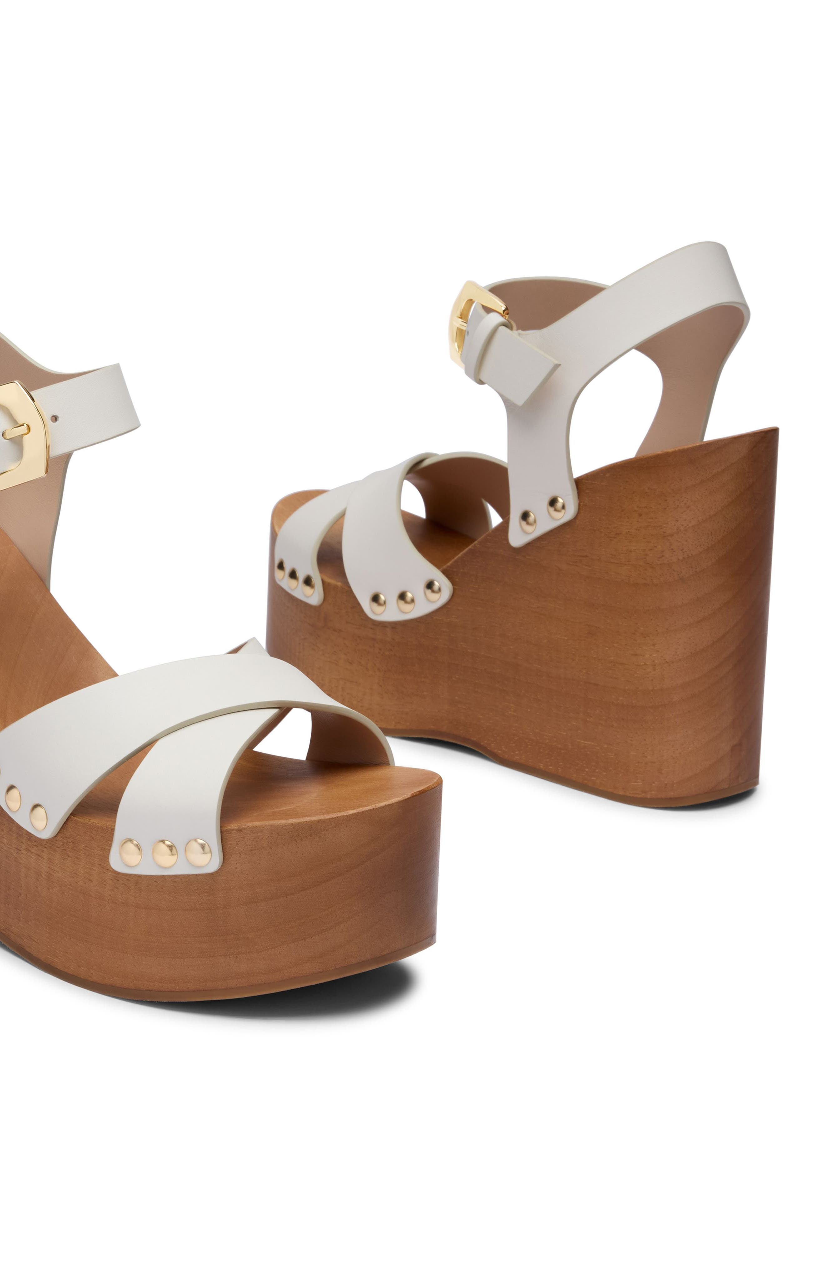 Kate Clog Wedge Sandal, Alternate, color, CREAM