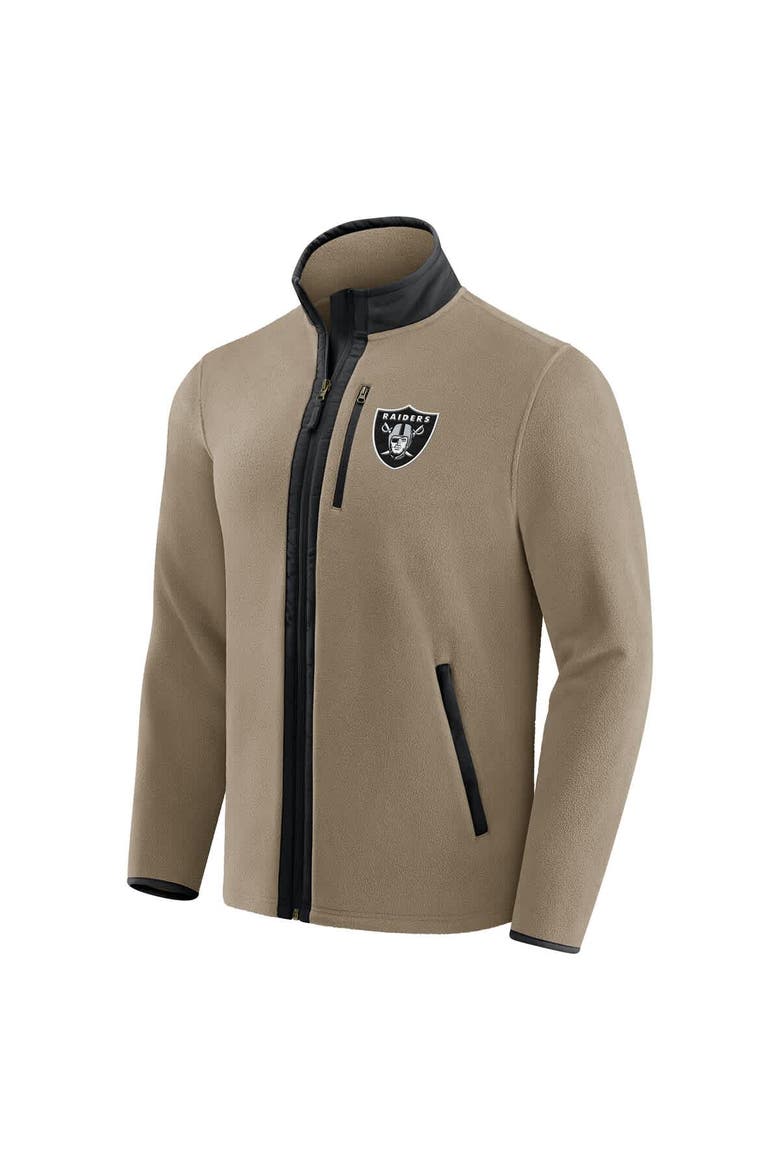 Men's NFL x Darius Rucker Collection by Fanatics  Tan Las Vegas Raiders Heavyweight Polar Fleece Full-Zip Jacket, Alternate, color, Tan
