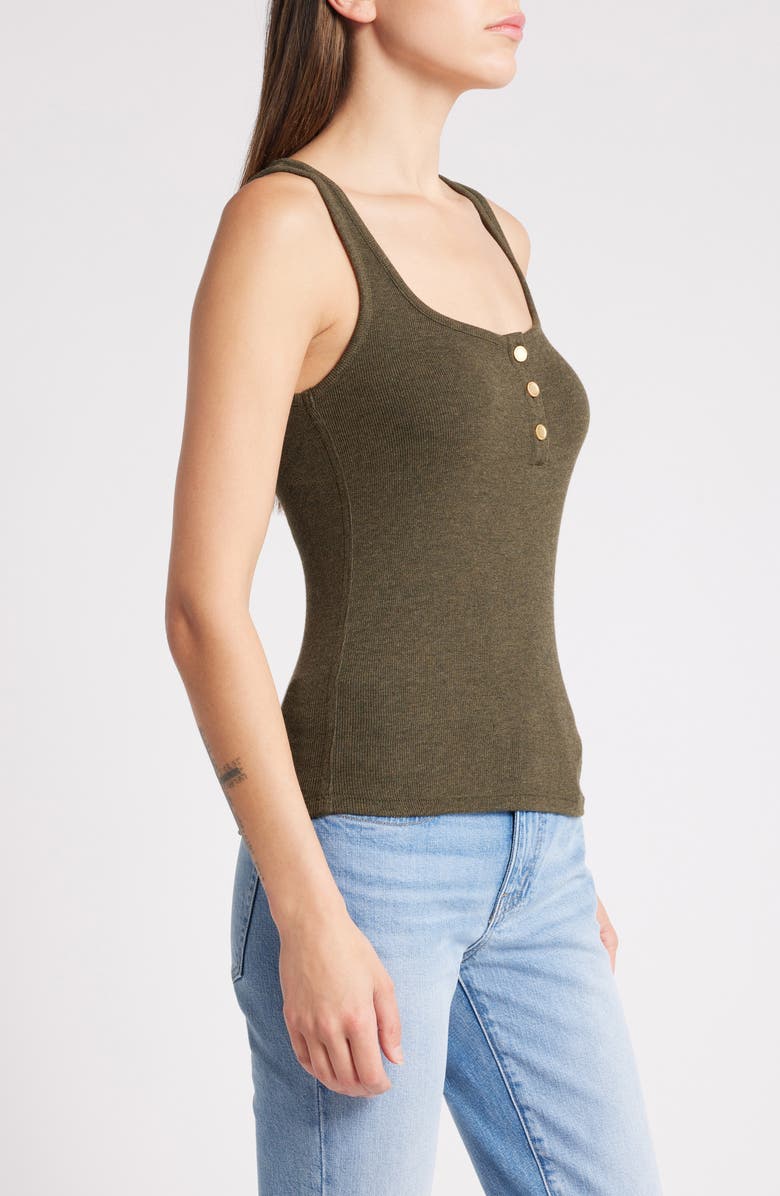 FRAME Rib Tank Top, Alternate, color, Rich Military Heather