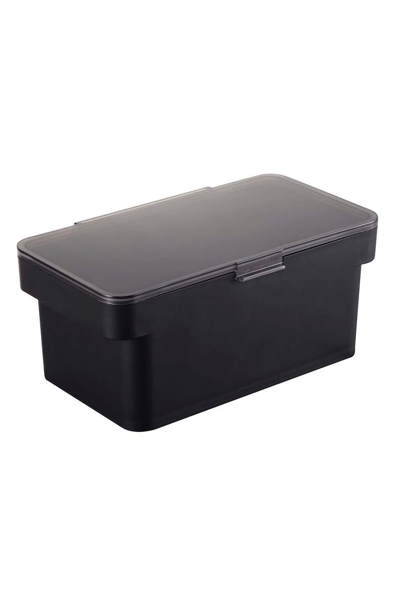 Yamazaki Small Airtight Pet Food Storage Container, Main, color, Black