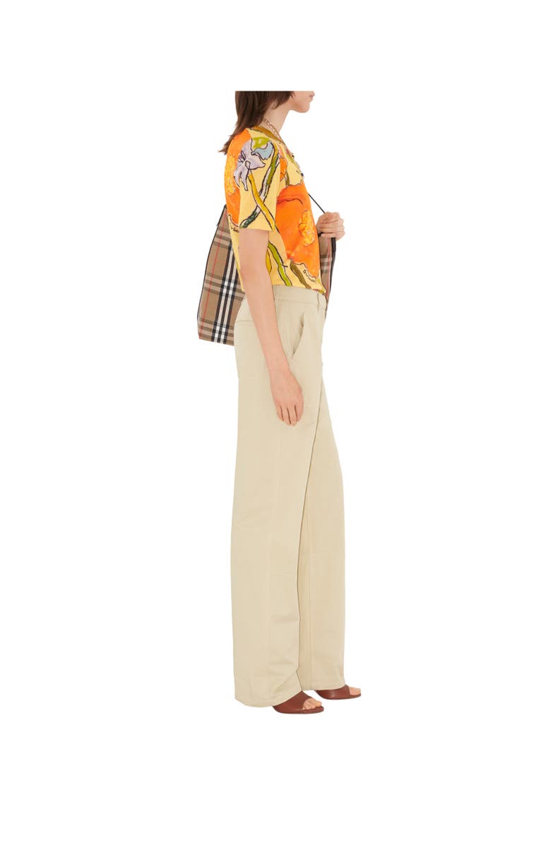 Burberry Highgrove Cascading Flowers Wool Top, Alternate, color, Yellow