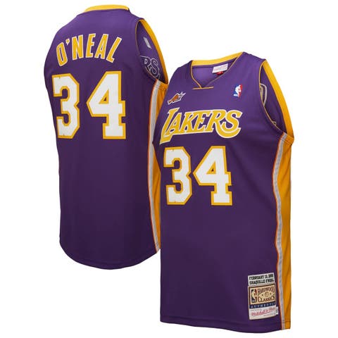 Men's Mitchell & Ness Shaquille O'Neal Purple Los Angeles Lakers 2000 NBA All-Star Game Authentic Jersey