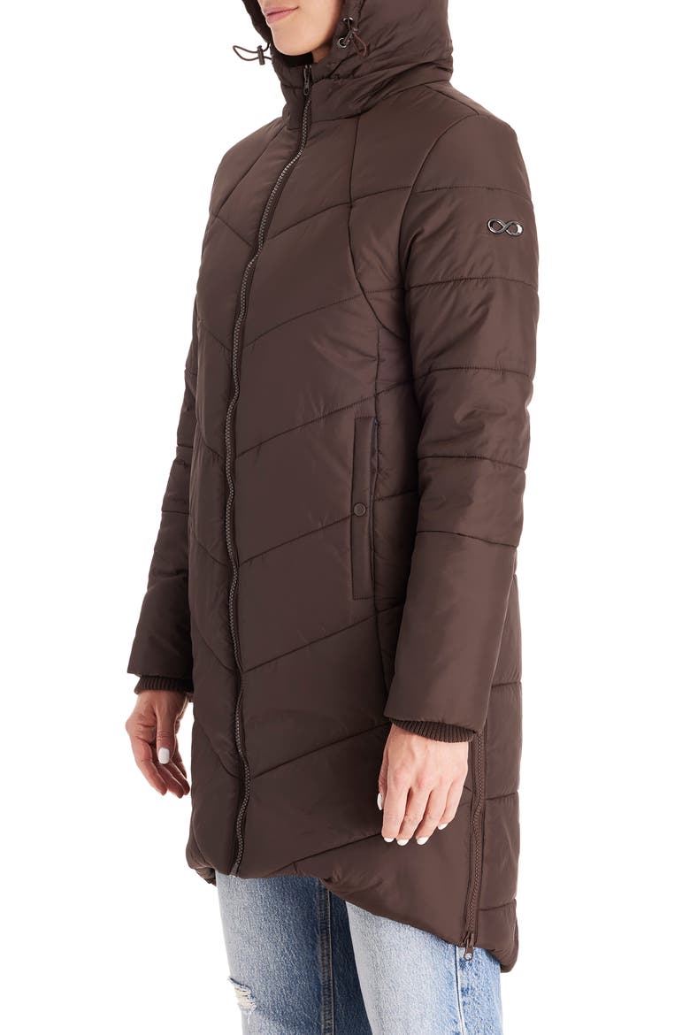 3-in-1 Maternity Puffer Jacket, Alternate, color, DARK CHOCOLATE
