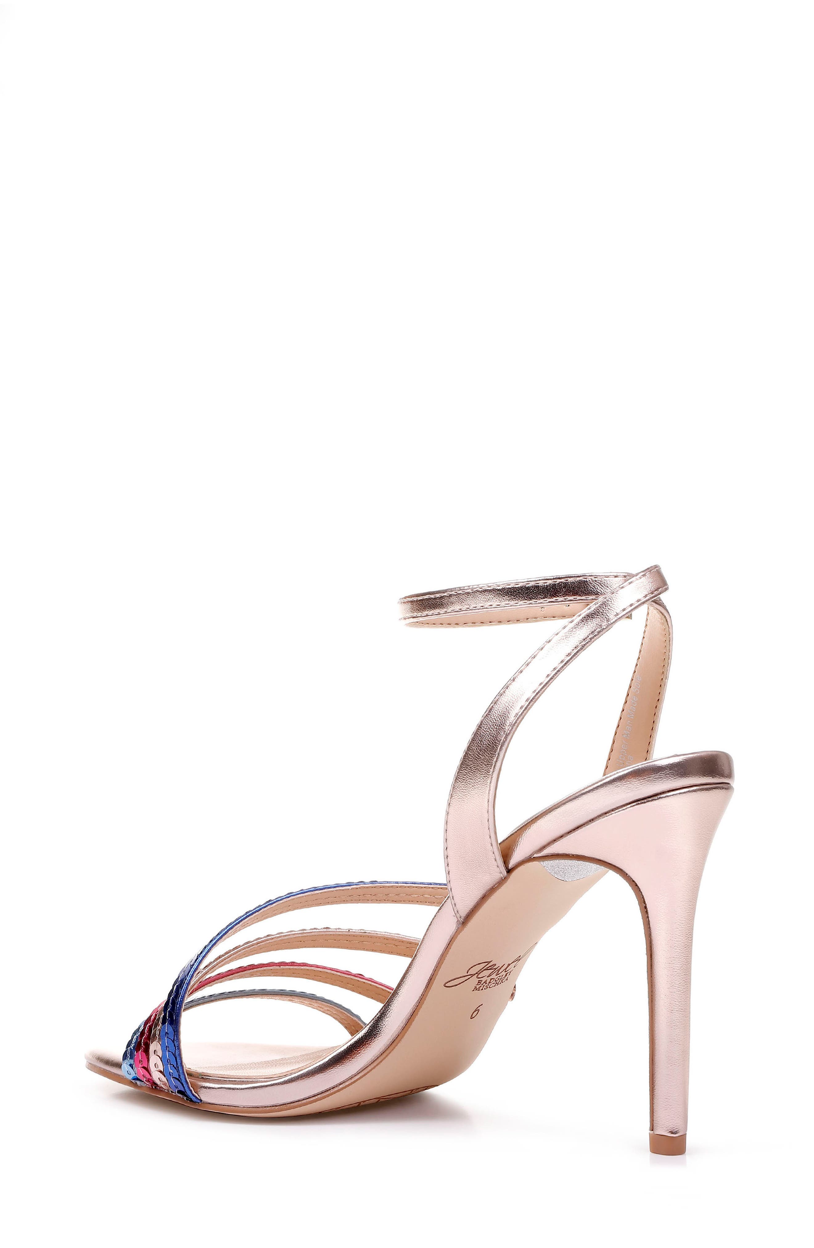 Jewel Badgley Mischka Devonee Sequin Sandal, Alternate, color, 