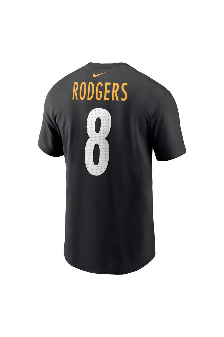Men's Nike Aaron Rodgers Black Pittsburgh Steelers Name & Number T-Shirt, Alternate, color, Black