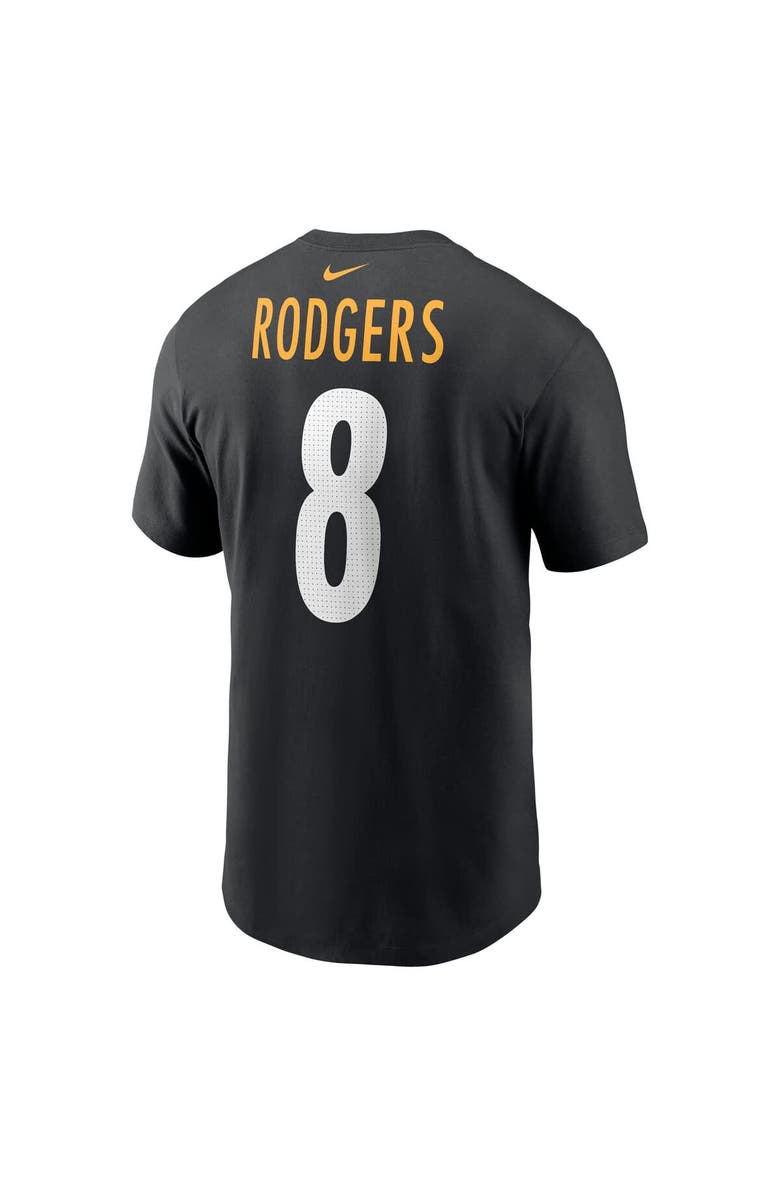 Nike Men's Nike Aaron Rodgers Black Pittsburgh Steelers Name & Number T-Shirt, Alternate, color, Black