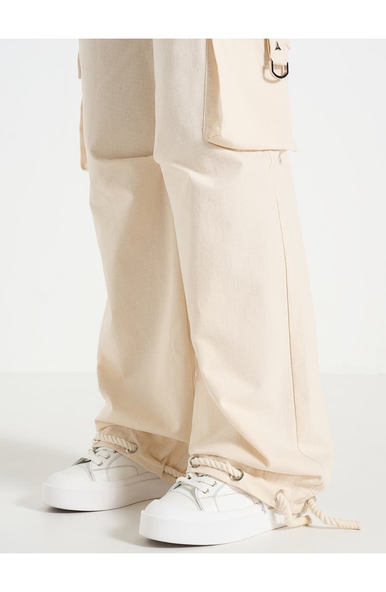 Manière De Voir Rosa Ripstop Parachute Cargo Pants, Alternate, color, Cream
