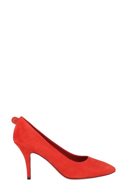Ferragamo Pumps Judy Suede Orange In Red