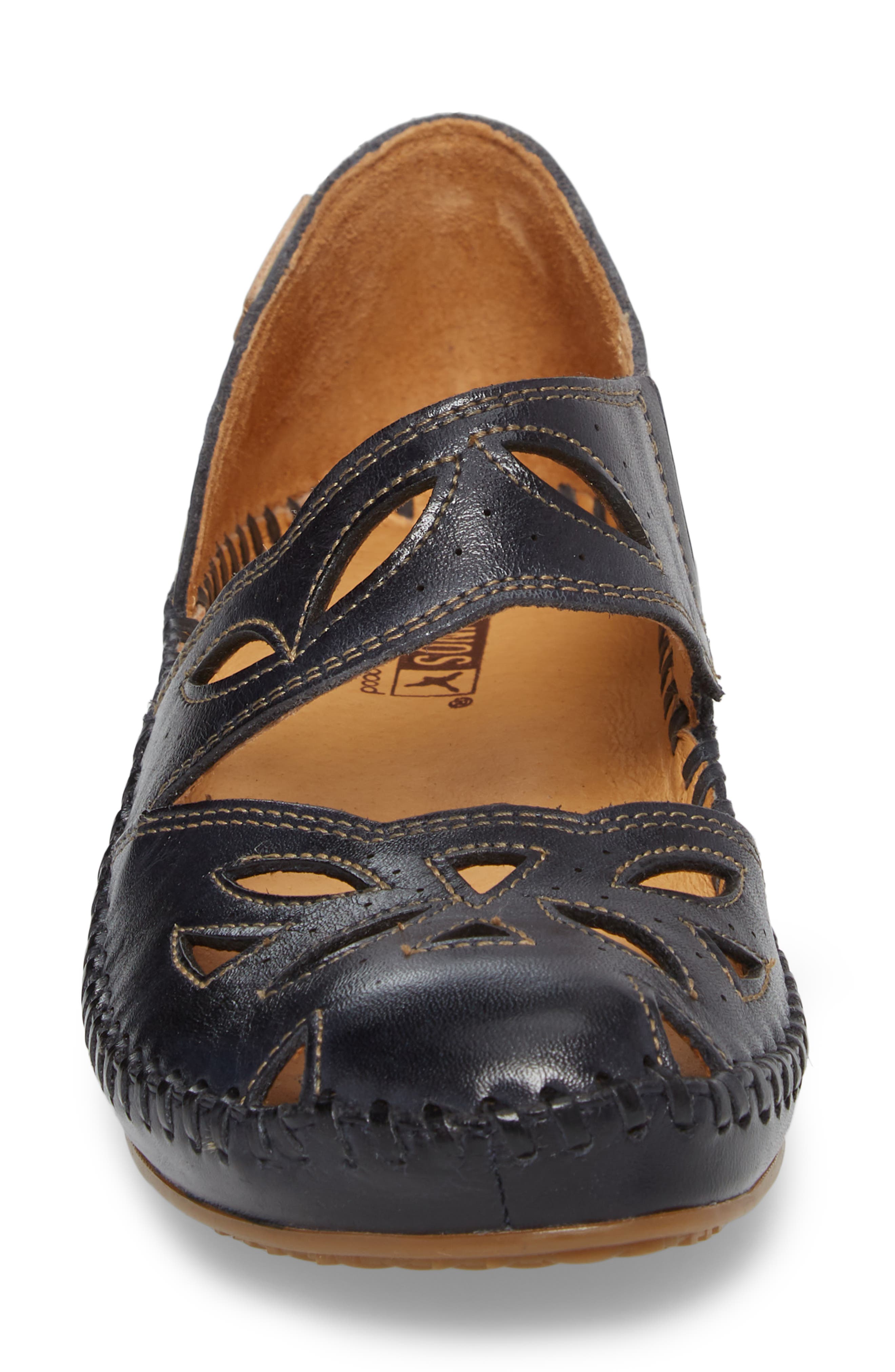 Puerto Vallarta Flat, Alternate, color, NAVY LEATHER