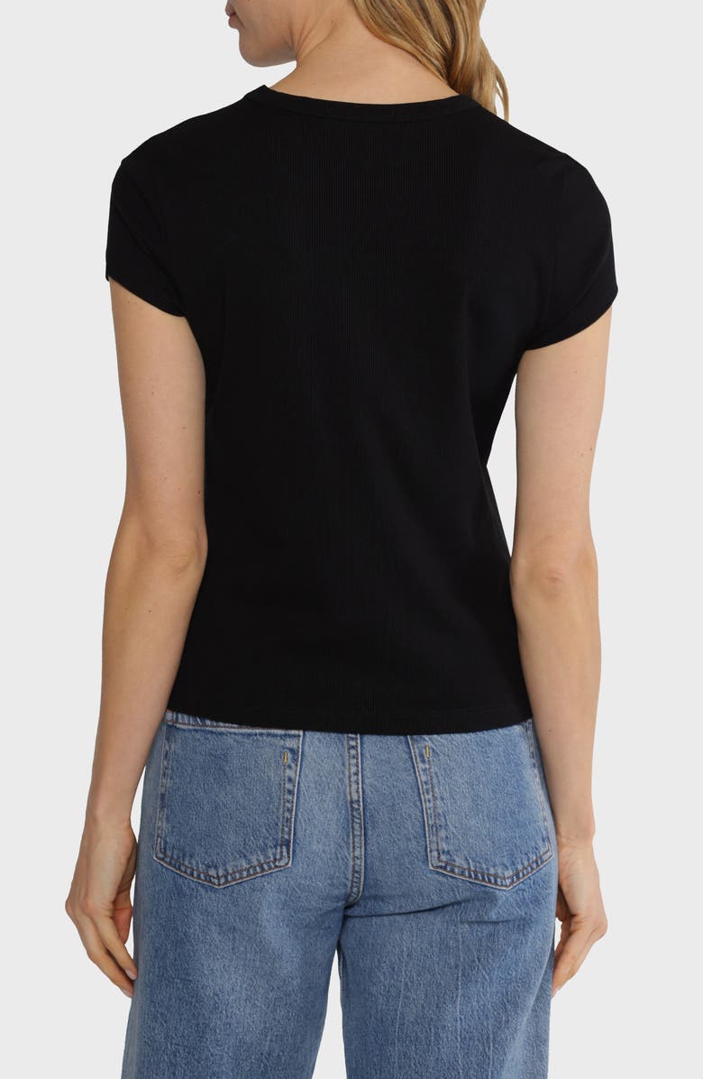 matty m. Jenna Short Sleeve T-Shirt, Alternate, color, Black